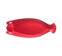 KAILIKETIY Assiette Créative en Céramique Rouge de Poisson, Poêle à Steak Multifonction pour Restaurants et Réunions Familiales, Design Unique et Élégant