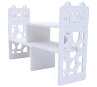 KAILIKETIY Bibliothèque de Bureau Blanche en PVC Petite Étagère de Rangement pour Livres Organisateur de Fichiers sur Bureau pour Espace de Travail