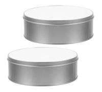 KAILIKETIY Boîte Ronde en Fer pour Sublimation Étanchéité, Coffret à Offrir pour Biscuits et Stockage, Support de Rangement Créatif Argenté