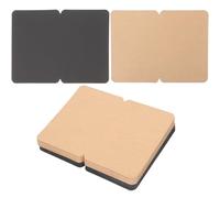 KAILIKETIY Cartes de Vœux Pliables en Papier Kraft 50pcs Coins Arrondis pour Diy, Utilisables comme Bloc-notes ou Lettres de Remerciement, pour Étudiants