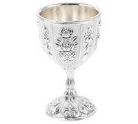 KAILIKETIY Coupe à Vin Rétro en Alliage de Zinc 20ml, Célébration Halloween | Finition Argentée, Relief Orné et Base Équilibrée, pour Cocktails, Spiritueux et Vitrine Décorative
