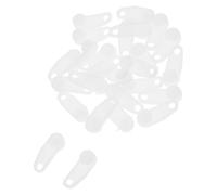 KAILIKETIY Crochets de Rideaux pour Rails Glissement Silencieux et Fluide en Plastique Abs Blanc Lot de 24 Accessoires pour Rideaux de Fenêtre