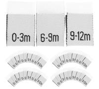 KAILIKETIY Étiquettes Mensuelles en Polyester Blanc 300 Pièces 3-12 Mois pour Organiser et Identifier L'âge des Vêtements de -nés pour Vêtements de Bébé