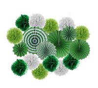 KAILIKETIY Éventail en Papier pour Décoration de Fête Intérieure Set de 1 et Vert Boule Fleur Suspendue Suspendue aux Murs ou Fenêtres, pour Festival