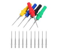 KAILIKETIY Kit de Cordons de Test pour Multimètre Électrique Pointes de Sondes Robustes en Laiton Nickelé et Design Épais, pour Réparation Électronique