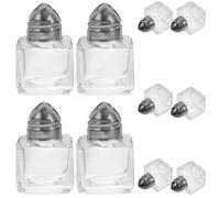 KAILIKETIY Lot de 10 Mini Bouteilles à Épices en Verre Trous pour Dosage Contrôlé, Salières Multifonctions Cuisine et Barbecue