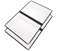 KAILIKETIY Lot de 2 Pochettes Transparentes en Pvc pour Menu, Couverture Portable à Haute Pénétration Coins Arrondis, pour Restaurants et Salles de Réception