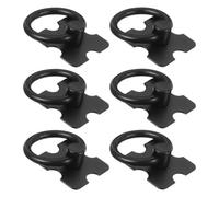 KAILIKETIY Lot de 6 Poignées de Tiroir Noires en Alliage de Zinc, Forme Ronde Créative, Style Moderne, Faciles à Installer, pour Armoires et Commodes