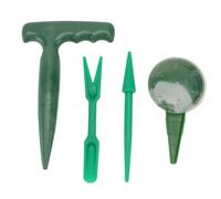 KAILIKETIY Outils de Jardinage pour Transplantation Facile en Plastique PP Ensemble de 3 Vert Poignée Ergonomique Coudée et Semis Précis en Extérieur