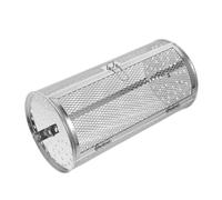 KAILIKETIY Panier de Gril Roulant en Acier Inoxydable Argenté pour Four, Panier à Griller Sûr et Résistant, pour Viande Rôtie et Cacahuètes