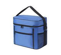 KAILIKETIY Paquet Isotherme et Feuille D'aluminium Isolation en Coton Perlé Léger à Lunch Portable en Tissu Oxford Bleu Repas à Emporter ou Pique-niques