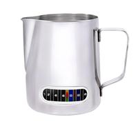 KAILIKETIY Pichet avec Poignée Confortable à Mousser le Lait 600ml en Acier Inoxydable et Bec Verseur Argenté pour Restaurants et Préparation de Cappuccino