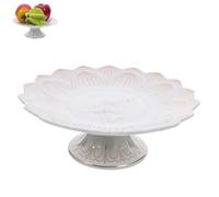 KAILIKETIY Plateau D'offrandes Bouddhiste en Céramique Blanc 15cm, Bol Rond Résistant à L'usure, Facile à Nettoyer Pratique Quotidienne Cérémonies Religieuses