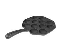 KAILIKETIY Poêle à Takoyaki 12 Moules et Facile à Utiliser en Fonte Noire Antiadhésive Cuisson de Billes de Pâte et Viande de Pieuvre Four