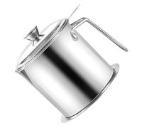 KAILIKETIY Pot à Huile et Prévention Rouille Passoire Intégrée en Acier Inoxydable 1,4l Stockage Pratique pour Huile de Cuisson et Assaisonnement Liquide