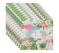 KAILIKETIY Serviettes en Papier et Design Élégant Flamant Rose 18 Pièces Motif Hawaïen Clair Impression Soignée pour Fête D'anniversaire