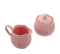 KAILIKETIY Set de 2 Pièces Pot à Lait en Céramique avec Couvercle et Sucrier, Isolation Thermique, Design Élégant pour Service Café et Thé
