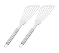 KAILIKETIY Spatule à Steak en Acier Inoxydable 2 Pièces Non Glissante pour Camping la Cuisine et Pique-niques