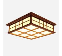KAIRRY Plafonnier Acajou Plafonnier en Bois Lumière Carré Plafond Lumière Simple Style Moderne LED Plafonnier Salon Chambre Balcon Intérieur Lumière (Color : Lumière Chaude, Taille : 45CM)