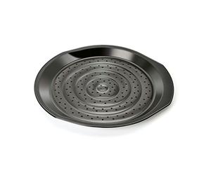Kaiser Delicious Crossini Pizzaform 37 x 35 x 2,5 cm, Blech rund, Pizzablech antihaftbeschichtet, gewellter Thermoboden