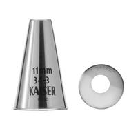 KAISER Douille perforée Originale 11 mm, Douille à Passepoil, en Acier Inoxydable, sans Plis et sans Bords