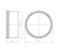 KAISER KAISER Bague d'extension 1281-50 Hauteur d'installation 50 mm Quantité:1