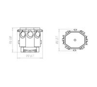 KAISER KAISER Boîte de connexion plafond 1265-12 Ø 35 mm 2 pièces Quantité:1