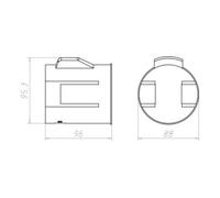 KAISER KAISER Boîtier d’encastrement ThermoX-LED 86 × 95 mm 9320-21 Quantité:1