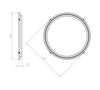 KAISER KAISER Partie avant HaloX 250 1283-10 pour un diamètre d'encastrement jusqu'à 250 mm Quantité:1