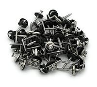 Kaiser plastic Lot de 100 vis étanches en acier inoxydable A2 | 4,5 x 45 mm de longueur | Vis à tôle trapézoïdale | Tête de vis Torx | Disque d'étanchéité EPDM - 2 cm de diamètre
