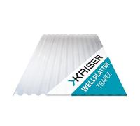 KAISER plastic® Lot de 5 plaques ondulées | Xtra Strong (PC) | lisses et transparentes | trapèze 76/18-1mm d'épaisseur | 90 x 120 cm | Made In Germany