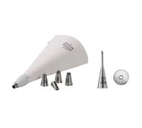 Kaiser | Set de poches à douille XL avec douille de remplissage 4 mm | 8-PLG | acier inoxydable | 6 douilles différentes | réutilisable | idéal pour garnir et fourrer les pâtisseries