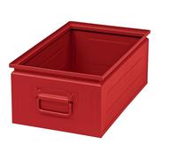 kaiserkraft FRANKEL Bac gerbable en tôle d'acier | capacité 30 l | rouge feu RAL 3000