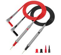 KAIWEETS Cordons de Test en Silicone Sondes pour Multimètre Câble en Silicone de 48 Pouces Pointes Dorées CAT III 1000V & CAT IV 600V 20A Compatible avec Multimètres Numériques & Pince Amperemétrique