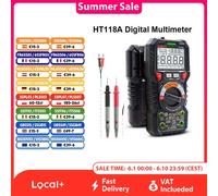 KAIWEETS HT118A multimètre numérique Ture RMS multimètre à plage automatique 1000V 10A AC DC Ohm Hz NCV compteur de température de tension en direct HT118A