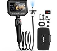KAIWEETS KBA01 Endoscope articulé bidirectionnel, 210 ° Caméra rotative, 8 lumières LED, écran 4,3 pouces, 1920*1080P, étanche IP67