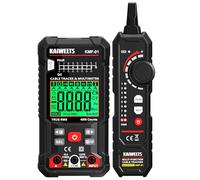 KAIWEETS Multimètre Numérique & Détecteur de Câbles 3-en-1, Multimètre Digital Automatique de Valeur Efficace Vraie 4000 Comptes, Testeur de Câbles RJ45/RJ11 et NCV pour Electriciens, Bricoleurs, Etc