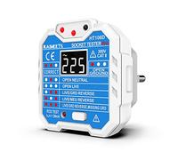 KAIWEETS Testeur de Prise Détectez 7 Conditions de câblage Circuit | Test RCD Affichage Tension 48-250V CAT II 300V, Polarité Terre, Multiprises Appartement Électriciens DIY