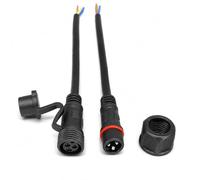 KAIYUEMAOYI Connecteur Électrique Étanche IP68 à Vis, Noir 3 fils 0,75 mm² | Corps en plastique, Connecteur à visser, Connexions industrielles, Pour constructeurs