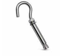 KAIYUEMAOYI Goujon d'Ancrage avec Crochet, Boulon à Expansion Robuste pour Mur en Béton, Fixation Murale en Acier Inoxydable, Crochet ouvert, M8x120mm