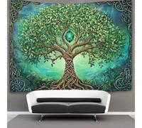 kaiyun Arbre de vie Tapisserie Runes Viking Tapisseries 3D Tapisserie Décorations Pour La Maison Pour La Chambre 130cmx150cm