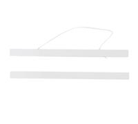 Kaiyzo Porte-Affiche Magnétique 30cm - Barre en Bois pour Affiches, Photos et Art, Système de Suspension Réutilisable Sans Dommage avec Aimant Puissant, Corde Incluse (Blanc)