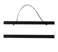 Kaiyzo Porte-Affiche Magnétique 30cm - Barre en Bois pour Affiches, Photos et Art, Système de Suspension Réutilisable Sans Dommage avec Aimant Puissant, Corde Incluse (Noir)