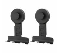 Kaiyzo Support Rasoir Ventouse Inox, Lot de 2 Porte Rasoirs Douche, Crochet Ventouse Sans Perçage pour Surfaces Lisses, Organiseur Salle de Bain, Noir