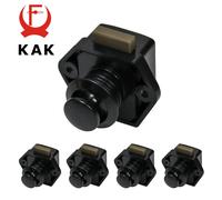 KAK 5 pièces camping-car voiture bouton poussoir serrure noir armoires de cuisine boutons sans clé tiroir serrure loquet 20mm trou coupé meubles serrure matériel 5pcs