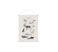 Kakemono enfant tableau en toile suspendue illustration animaux polaires L40 x H60 cm POLAR