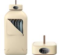 (Kaki) Sèche-linge portable 600 W, mini-séchoir - solution de séchage compacte et pratique pour les appartements, les résidences, les camping-cars, mini-séchoir avec sac de séchage pour les vêtements 
