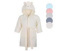 KAKU NANU Peignoir de Bain Enfant Coton Peignoir Éponge Enfant Serviette Robe de Chambre Bebe 2 3 4 Ans Blanc Peignoirs Fille Garçon