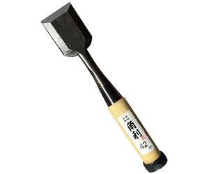 KAKURI Ciseau à bois japonais 42 mm pour le travail du bois, fabriqué au Japon, nomi professionnel japonais, rasoir en acier au carbone japonais, manche en bois de chêne blanc