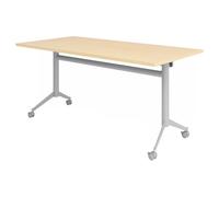 KALA 16 | Table pliante mobile | 160 cm | Argenté - Table de conférence Érable 160 x 80